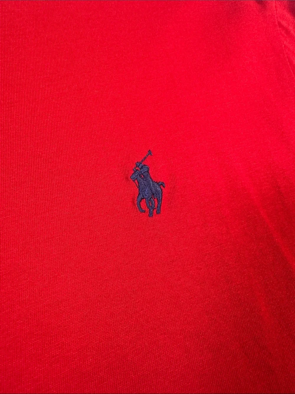 Polo by Ralph Lauren Red Short-Sleeve Crewneck T-Shirt with Navy Pony Medium